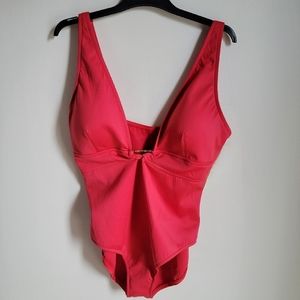 Jantzen Swimsuit Red One piece Size 16